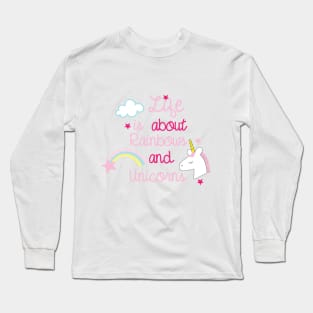 UNICORNS AND RAINBOWS Long Sleeve T-Shirt